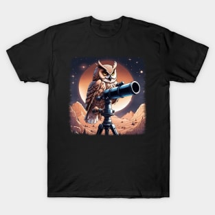 Stargazing owl T-Shirt